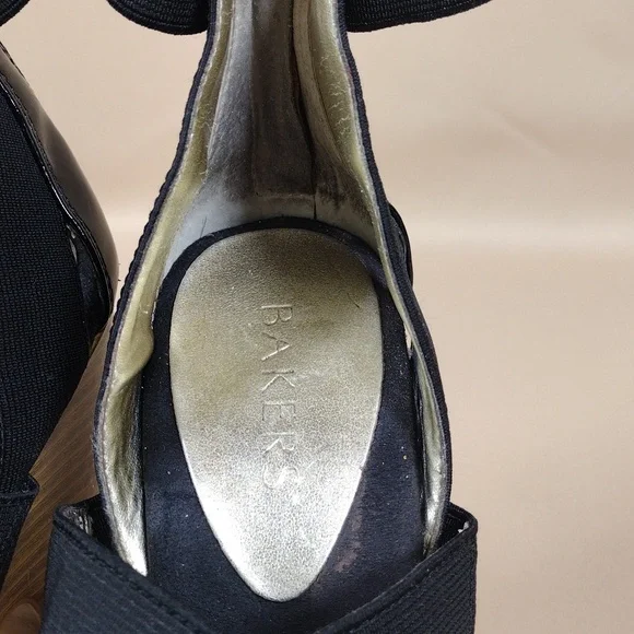 Bakers McKinley Boho Retro Platform Strappy Casual Stylish Black Wedge Sandals - Picture 10 of 14